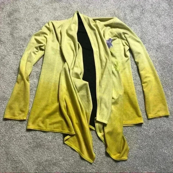 Citron Cardigan Three Point Tree Yellow Ombre - Picture 1 of 8